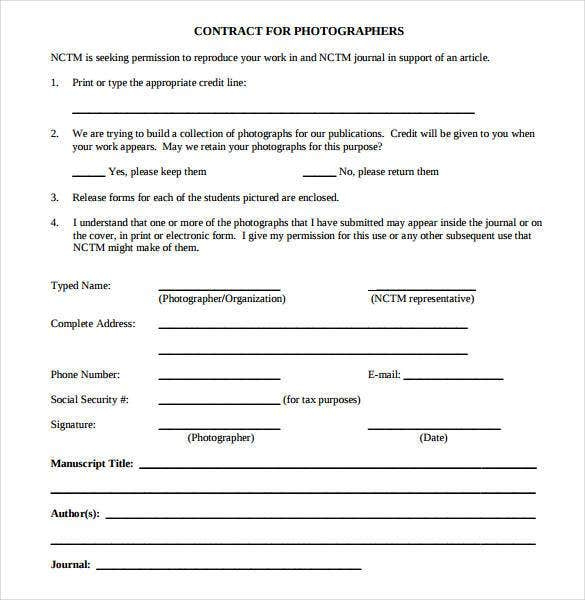 22+ Photography Contract Templates - Word, Pdf, Apple Pages, Google intended for Photography Client Contract Template