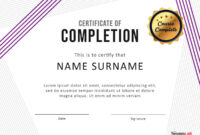 23 Free Certificate Of Completion Templates [Word, Powerpoint] throughout Certificate Of Completion Template Free Printable