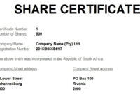 23+ Free Stock Certificate Templates (Excel / Word / Pdf) – Best in New Template Of Share Certificate