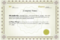 23+ Free Stock Certificate Templates (Excel / Word / Pdf) – Best throughout Amazing Free Stock Certificate Template Download