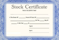 24+ Share Stock Certificate Templates – Psd, Vector Eps | Free inside Stock Certificate Template Word
