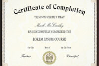 26+ Sample Certificate Of Completion Templates | Sample Templates inside Fantastic Class Completion Certificate Template