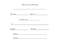 27 Birth Certificate Templates (Word, Ppt &amp;amp; Pdf) ᐅ Templatelab intended for Birth Certificate Template Uk