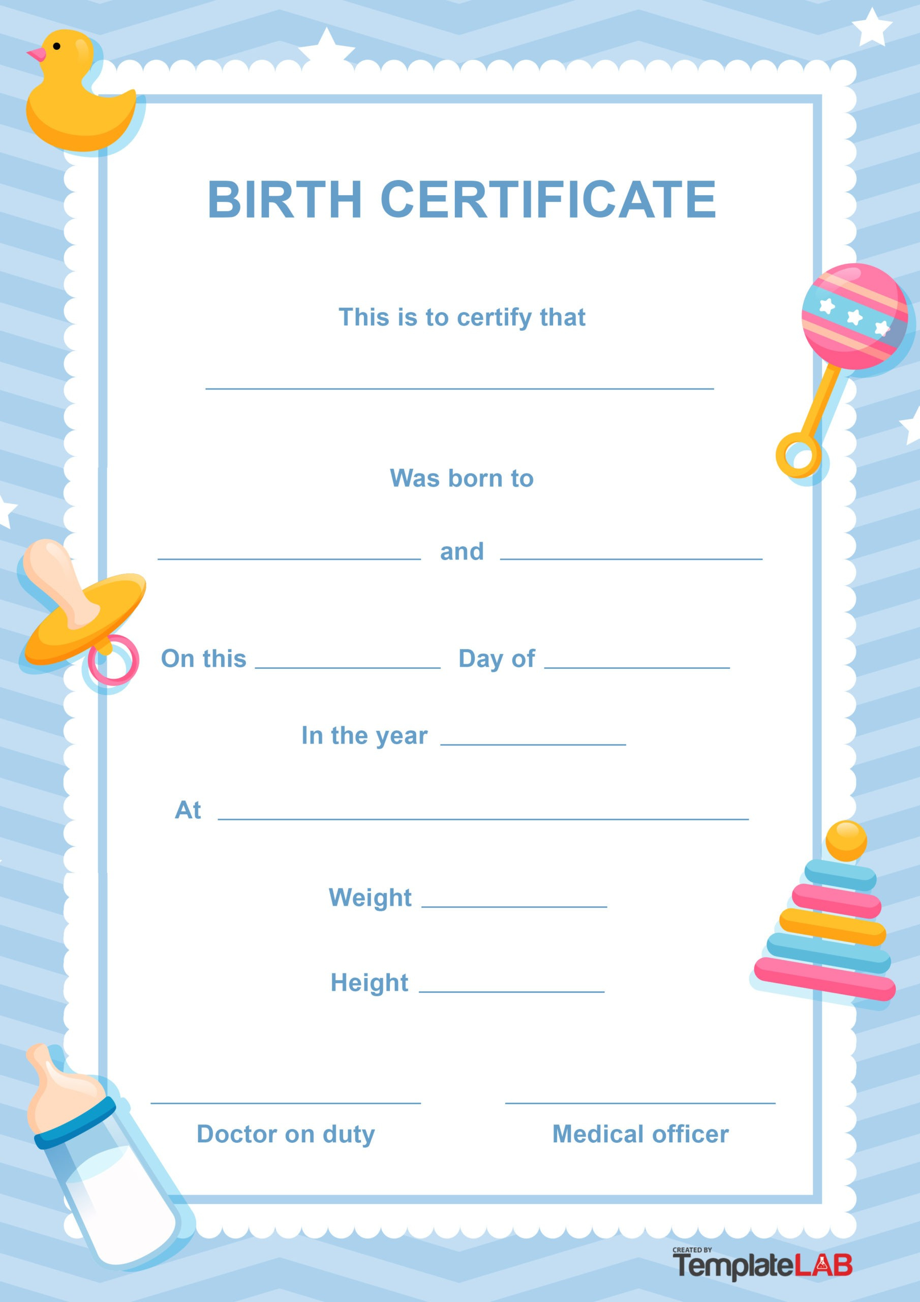 27 Birth Certificate Templates (Word, Ppt &amp; Pdf) ᐅ Templatelab with regard to Fresh Official Birth Certificate Template