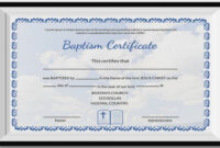 27+ Sample Baptism Certificate Templates - Free Sample With Regard To in Baptism Certificate Template Word Free