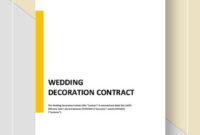 28+ Wedding Contract Templates – Example Word, Google Docs Format within Wedding Decorator Contract Template