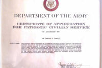 30 Certificate Of Achievement Army Form | Pryncepality In Certificate inside Free Army Certificate Of Achievement Template