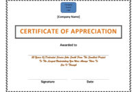 30 Free Certificate Of Appreciation Templates And Letters for Free Employee Appreciation Certificate Template