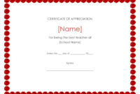 30 Free Certificate Of Appreciation Templates And Letters intended for Fresh Certificates Of Appreciation Template