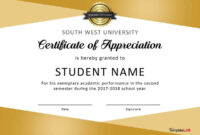 30 Free Certificate Of Appreciation Templates And Letters Intended For regarding Certificate Of Appreciation Template Word