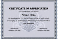 30 Free Certificate Of Appreciation Templates And Letters pertaining to Certificate Of Recognition Word Template