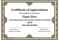 30 Free Certificate Of Appreciation Templates And Letters regarding Downloadable Certificate Of Recognition Templates