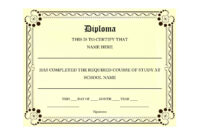 35 Real &amp;amp; Fake Diploma Templates (High School, College, Homeschool) inside College Graduation Certificate Template