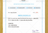 4+ Official Birth Certificate Templates – Psd, Ai, Word, Indesign for Official Birth Certificate Template