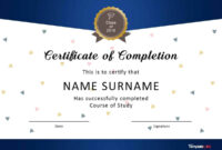 40 Fantastic Certificate Of Completion Templates [Word Intended For with regard to Word Certificate Of Achievement Template