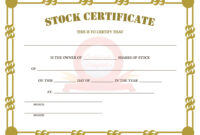 40+ Free Stock Certificate Templates (Word, Pdf) ᐅ Templatelab for Corporate Share Certificate Template