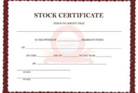 40+ Free Stock Certificate Templates (Word, Pdf) ᐅ Templatelab in Simple Blank Share Certificate Template Free