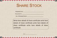 40+ Free Stock Certificate Templates (Word, Pdf) ᐅ Templatelab inside New Template Of Share Certificate