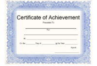 40 Great Certificate Of Achievement Templates (Free) - Templatearchive within Fresh Certificate Of Accomplishment Template Free