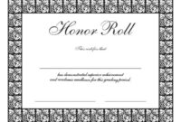 40+ Honor Roll Certificate Templates & Awards – Printabletemplates within Certificate Of Honor Roll Free Templates