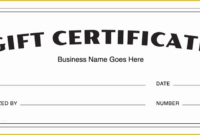41 Restaurant Gift Certificate Template Free Download in Dinner Certificate Template Free