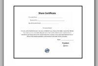 43 Free Share Certificate Template - Redlinesp for New Template Of Share Certificate