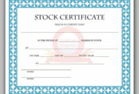 43 Free Share Certificate Template – Redlinesp with Amazing Free Stock Certificate Template Download