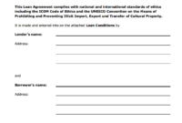 5+ Free Loan Agreement Templates – Word Excel Formats pertaining to New Short Term Loan Contract Template