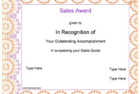 50 Amazing Award Certificate Templates - Template Lab within Sales Certificate Template