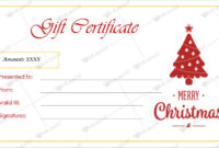 50 Amazing Christmas & New Year Gift Certificate Templates throughout Free Free Christmas Gift Certificate Templates