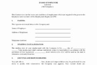 50 Beautiful Employment Contract Template Free Download In 2020 regarding Amazing Labour Contract Agreement Sample