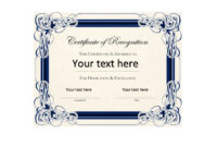 50 Free Certificate Of Recognition Templates – Printabletemplates intended for Free Template For Certificate Of Recognition