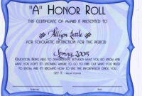 50 Free Printable Honor Roll Certificates | Ufreeonline Template intended for Honor Roll Certificate Template