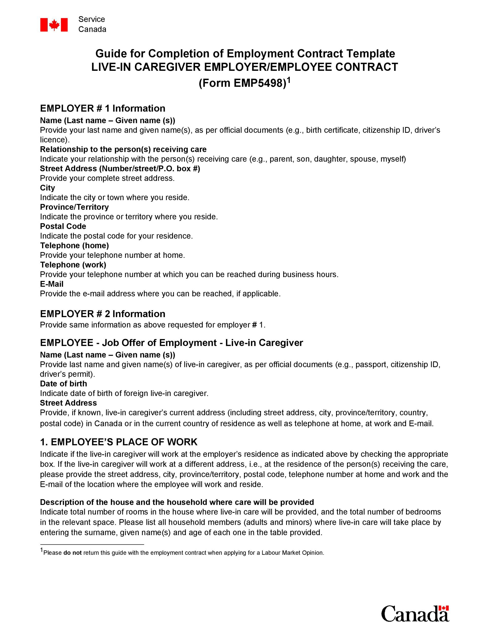 50 Ready-To-Use Employment Contracts (Samples &amp; Templates) ᐅ for Domestic Worker Contract Template