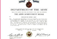 6 Blank Army Certificate Of Achievement Template 62858 | Fabtemplatez regarding Simple Certificate Of Achievement Army Template