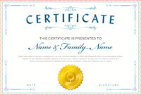6 Certificate Of Achievement Wording Samples 50108 | Fabtemplatez with Free Certificate Of Attainment Template