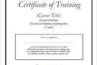 6 Free Training Certificate Templates – Excel Pdf Formats inside Free Training Completion Certificate Templates