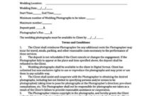 6 Free Wedding Photography Contract Templates intended for Video Photography Contract Template