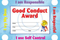(6 Pk) Good Conduct 30 Per Pk | Classroom Incentives, Academic Success with regard to Fascinating Outstanding Effort Certificate Template