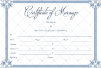 60+ Free Marriage Certificate Templates (Word, Pdf) | Edit & Print intended for Fascinating Marriage Certificate Editable Templates
