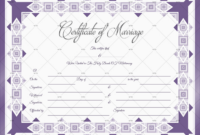 60+ Free Marriage Certificate Templates (Word, Pdf) | Edit &amp;amp; Print within Fascinating Marriage Certificate Editable Templates