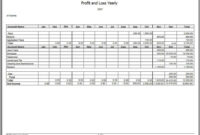 7 Profit And Loss Statement Templates - Excel Pdf Formats for Year To Date Profit And Loss Statement Template
