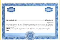 7 Sharestock Certificate Template | Fabtemplatez regarding Awesome Stock Certificate Template Word