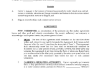 71 [Pdf] Service Agreement Template Between Two Parties Free Printable regarding New Courier Service Contract Agreement