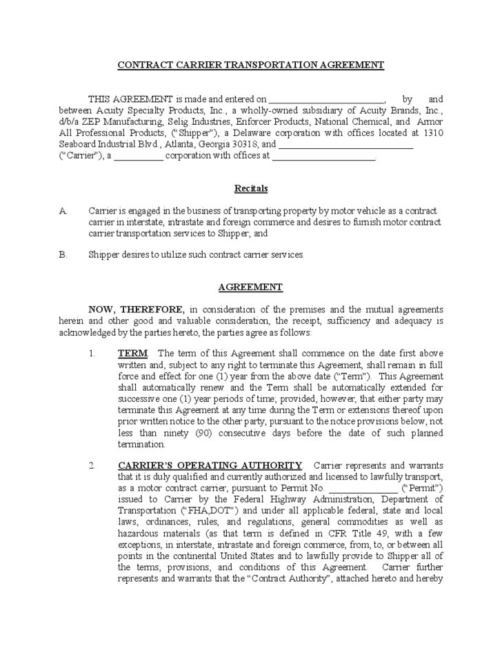 71 [Pdf] Service Agreement Template Between Two Parties Free Printable regarding New Courier Service Contract Agreement