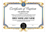 8.5X11 Baptism Certificate Template Edit In Microsoft Word | Etsy intended for Amazing Baby Christening Certificate Template