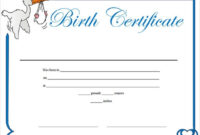 8 Birth Certificate Templates – Free Examples , Samples & Format in Editable Birth Certificate Template