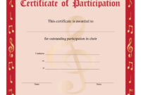 8+ Free Choir Certificate Of Participation Templates - Pdf Regarding with regard to Choir Certificate Template