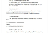 8 Hipaa Authorization Form Download For Free | Sample Templates intended for Hipaa Compliance Statement Template