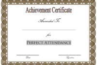 8+ Perfect Attendance Certificate Template Editable Ideas inside Chess Tournament Certificate Template Free 8 Ideas